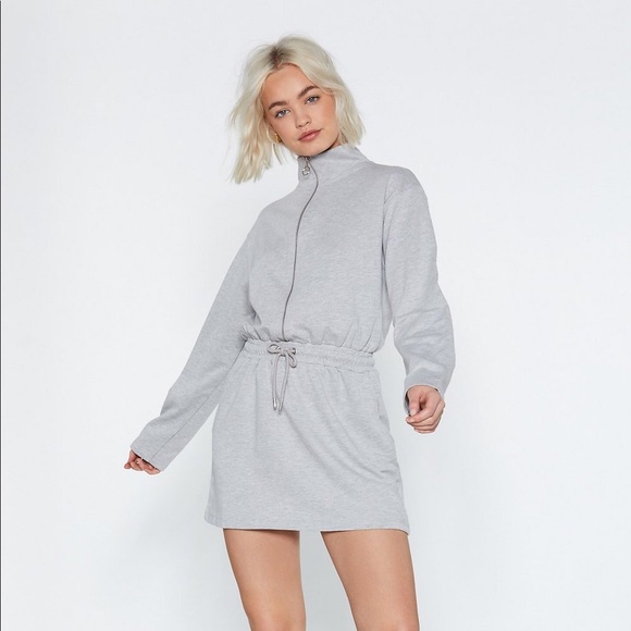 Nasty Gal Dresses & Skirts - Gray Sweatshirt Dress